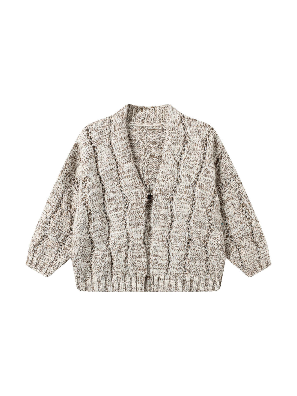 A Khaki Knitted Cardigan For Women's Made Out Of Wool And Cashmere Blend With Button Ups