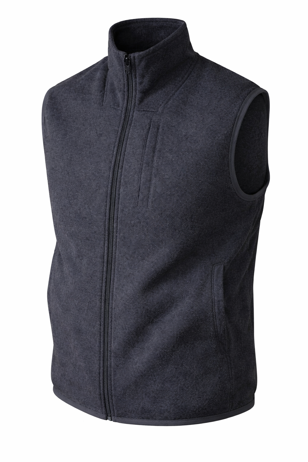 Thermal Fleece Jacket Color Navy Blue with short sleeved and wide pockets 